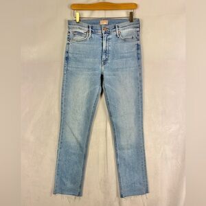 MOTHER The Mid Rise Dazzler Ankle Fray Size 28 In Blessing in Disguise LightWash